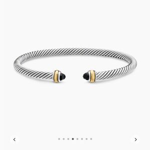 DAVID YURMAN Classic Cable Bracelet Sterling Silver with 18K Yellow Gold
